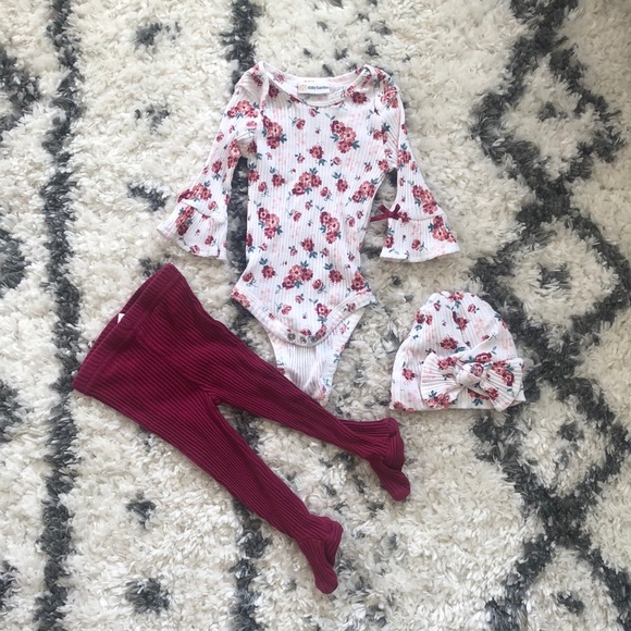 Other - Baby girl floral matching set.